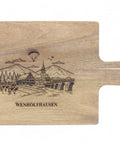 Schneidebrett aus Akazienholz mit Gravur Sauerland Wenholthausen ca. 35 cm x 20 cm x 1,5 cm