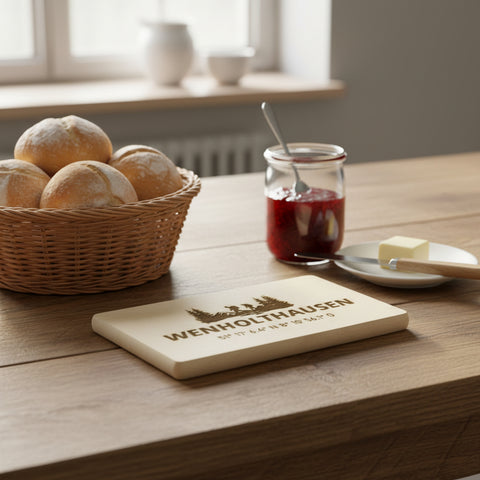 Frühstücksbrettchen Wenholthausen mit Koordinaten - Sauerland