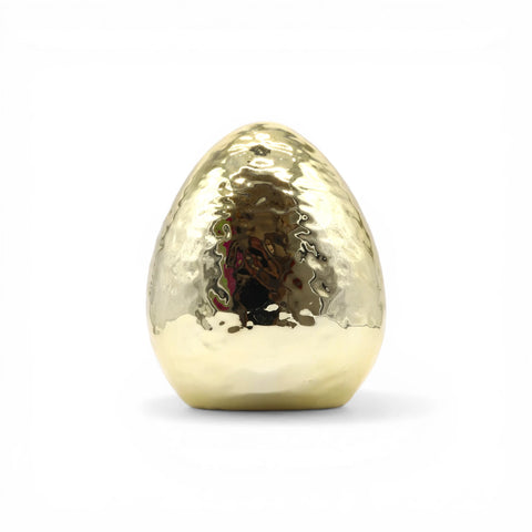 Osternest im Präsentkorb (25x21 cm) mit 4x Zwönitzer Whisky-Eierlikör, Aseli Eierlikör-Mäusen & goldenem Porzellan-Osterei – stilvolles Geschenk zu Ostern.