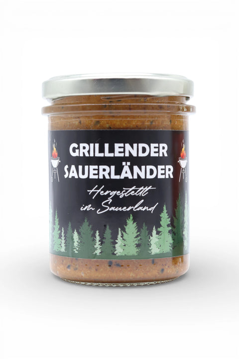 Grillender Sauerländer Barbecue Senf