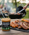 Grillender Sauerländer Barbecue Senf