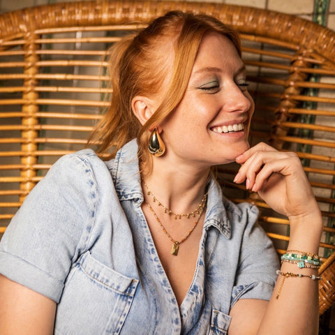 Haily Drop Ohrringe – Eleganz in 14 Karat Gold