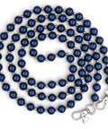 Telefonkette / Handykette XXL - 10 mm Perlen - Navy-Silber