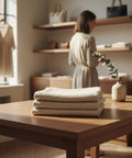 Musselinschal / Dreieckstuch XXL in Beige - WALDDESIGNERIN® 