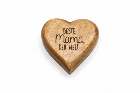 Herz aus Holz mit Gravur - Beste Mama der Welt