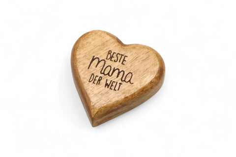 Herz aus Holz mit Gravur - Beste Mama der Welt