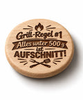 Kühlschrankmagnet aus Holz "Grillregel #1 - Alles unter 500 Gramm ist Aufschnitt" - WALDDESIGNERIN® 