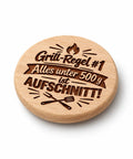 Kühlschrankmagnet aus Holz "Grillregel #1 - Alles unter 500 Gramm ist Aufschnitt" - WALDDESIGNERIN® 