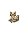 Kühlschrankmagnet Yoga Fuchs aus Holz