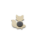 Kühlschrankmagnet Yoga Fuchs aus Holz