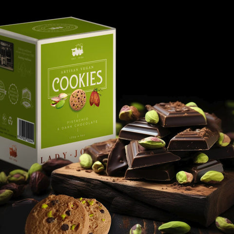 LADY JOSEPH COOKIES mit Pistazien und dunkler Schokolade