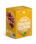 Maxi Cracker mit grünen Oliven und nativem Olivenöl extra.