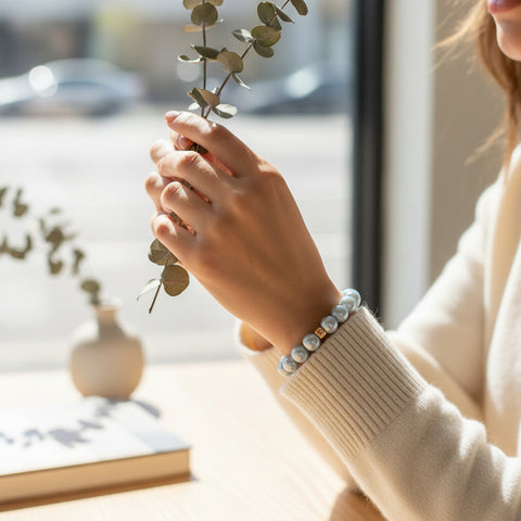 Magic Pearl Perlenarmband "Sky" 14mm