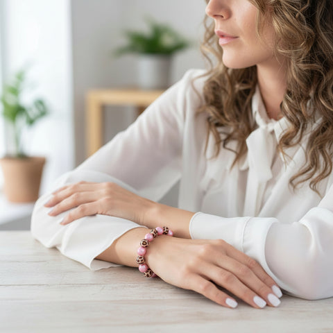 Perlenarmband Wild Magic - Leo Rosé 14mm