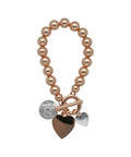 Magic Pearl Perlenarmband "Heart" - Roségold