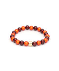 Magic Pearl Perlenarmband Espresso Oranje Fine 8mm