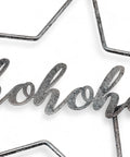 Sternenanhänger aus Aluminium mit dem Schriftzug Ho Ho Ho