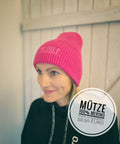 WILDBLUT® Mütze Pink - 100% Merinowolle - Hergestellt in Deutschland