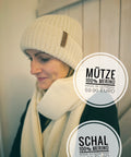 WILDBLUT® Mütze Beige - 100% Merinowolle - Hergestellt in Deutschland