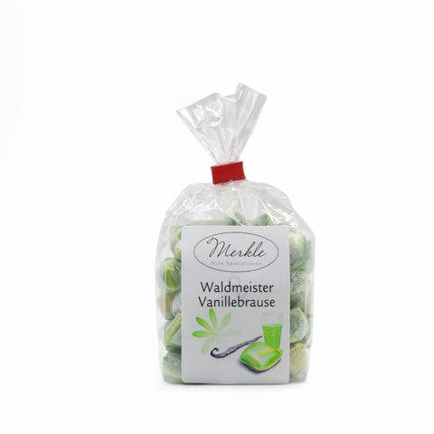 Handgefertigte Manufaktur Bonbons mit Waldmeister Vanille Brause Geschmack