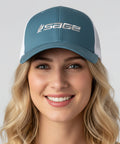 SAGE Mesh Back Hat - Baseball Cap - Blue