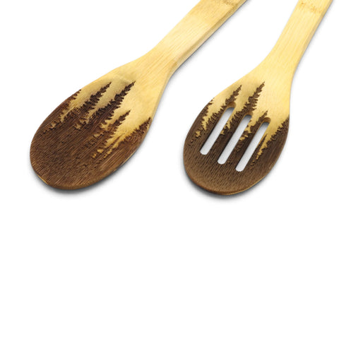 Salatbesteck aus Holz / Bambus mit Gravur Sauerland - WALDDESIGNERIN® 
