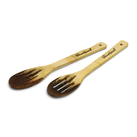 Salatbesteck aus Holz / Bambus mit Gravur Sauerland - WALDDESIGNERIN® 