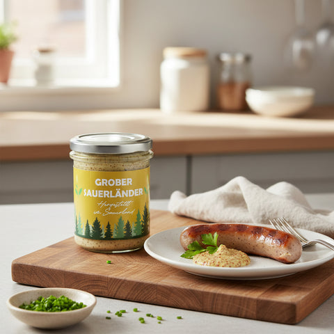 Grober Sauerländer Senf – Körnig & Herzhaft - Jetzt kaufen!