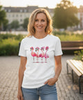 Damen T-Shirt - "Pink Flamingos" - 100 % Baumwolle