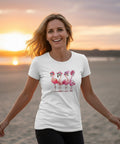 Damen T-Shirt - "Pink Flamingos" - 100 % Baumwolle