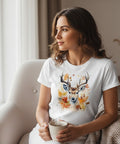 Damen T-Shirt Sauerland mit Hirsch und Laub