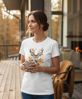Damen T-Shirt Sauerland mit Hirsch und Laub