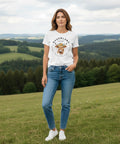 Damen T-Shirt Sauerland meine Heimat mit Kuh