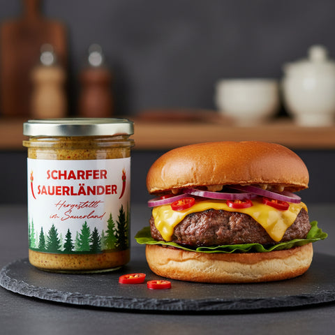 Scharfer Sauerländer Senf mit Chili