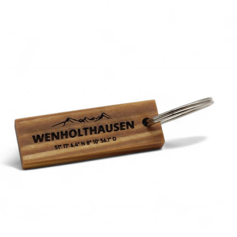 Schlüsselanhänger aus Holz - Geölt - Wenholthausen