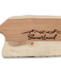 Schönes Schneidebrett aus Akazienholz mit Gravur Sauerland 