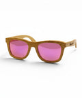 Sonnenbrille Bambus mit Sauerland Gravur - Pink