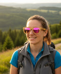 Sonnenbrille Bambus mit Sauerland Gravur - Pink
