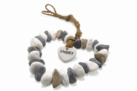 Stein Herz Kette "Happy" - Deko im Sauerland kaufen