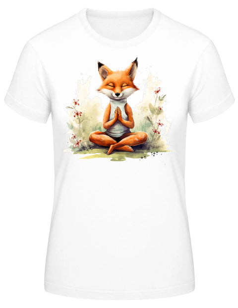 Damen T-Shirt - "Yoga Fuchs" - 100 % Baumwolle - "Sauerland Edition"