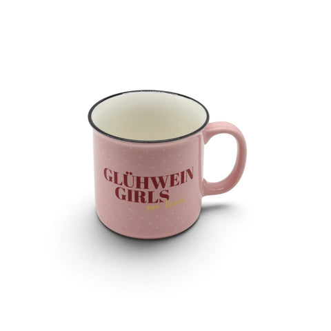 Tasse „Glühwein Girls on Tour“ in Rosa - Kultbecher für Mädelsabende - WALDDESIGNERIN® 