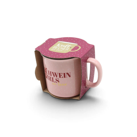Tasse „Glühwein Girls on Tour“ in Rosa - Kultbecher für Mädelsabende - WALDDESIGNERIN® 