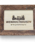 Bilderrahmen / Holzbild Wenholthausen gelasert mit Koordinaten
