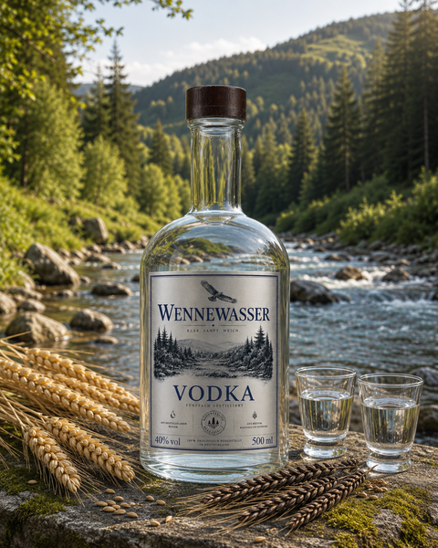 Wennewasser Premium Vodka 40 % Vol. - Made in Germany - WALDDESIGNERIN®