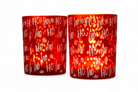 Windlicht / Teelicht Ho Ho Ho