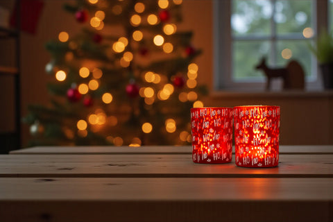 Windlicht / Teelicht Ho Ho Ho