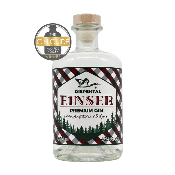 E1NSER ® PREMIUM DRY GIN - Handcrafted in Cologne - Born in DIEPENTAL - EINSER - Gin aus Köln